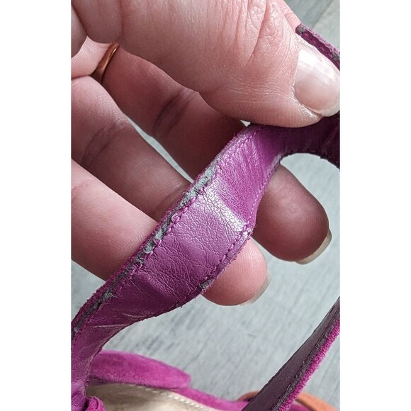 H by Halston GiGi Hot Pink Suede Platform Sandals Fuchsia Magenta Sz 7 - Picture 12 of 12